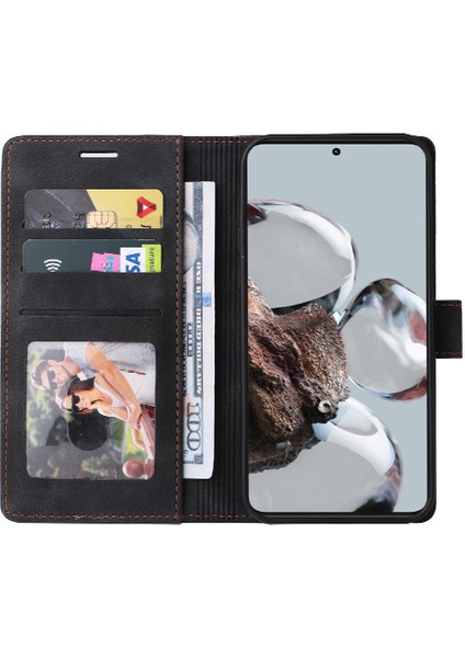 Xiaomi 12T Için Flip Case Cüzdan Kılıf Darbeye Kapak Kapak Basit (Yurt Dışından) indirimleri