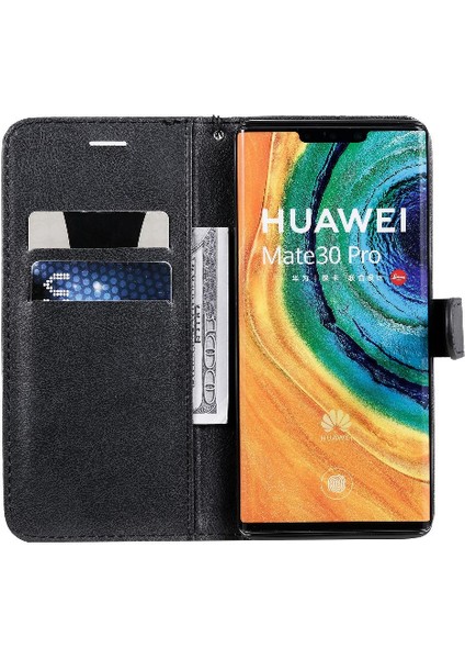 Huawei Mate 30 Pro Için Flip Case Klasik Düz Renk Yüksek Kaliteli Deri (Yurt Dışından)