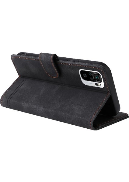 Xiaomi Redmi Not 10 Deri Kılıf Için Flip Case Basit Iş Çevirme (Yurt Dışından) modelleri