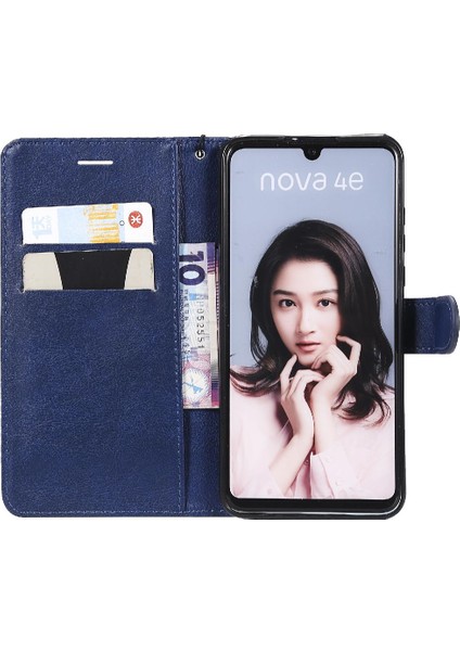 Huawei P30 Lite Iş Cüzdan Telefon Kılıfı Için Flip Case Klasik Katı (Yurt Dışından)