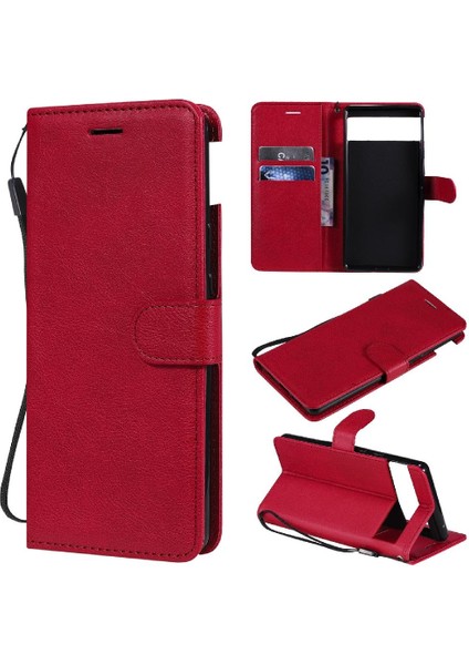 Kart Yuvası Iş Cüzdan Telefon Kılıfı ile Google Piksel 6 Için Flip Case (Yurt Dışından)