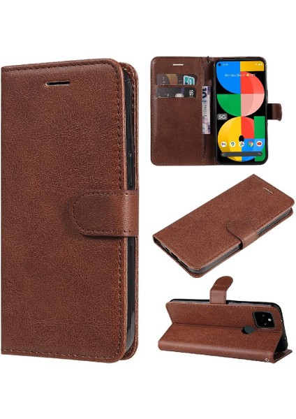 Kart Yuvası ile Google Piksel 5A 5g Için Flip Case Yüksek Kalite Deri Telefon (Yurt Dışından)