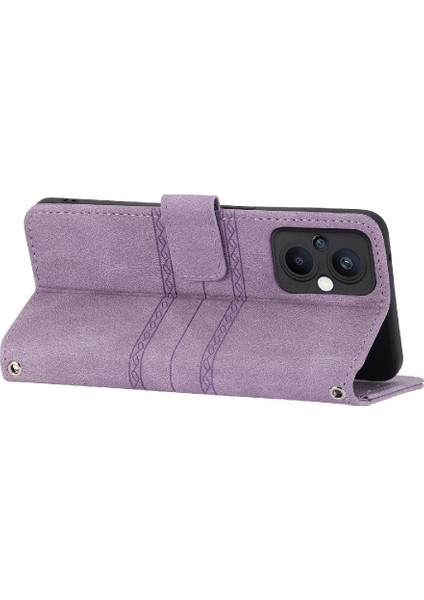 Oppo Reno8 Z Manyetik Kapatma Cüzdan Kılıf Kickstand Pu Için Flip Case (Yurt Dışından)