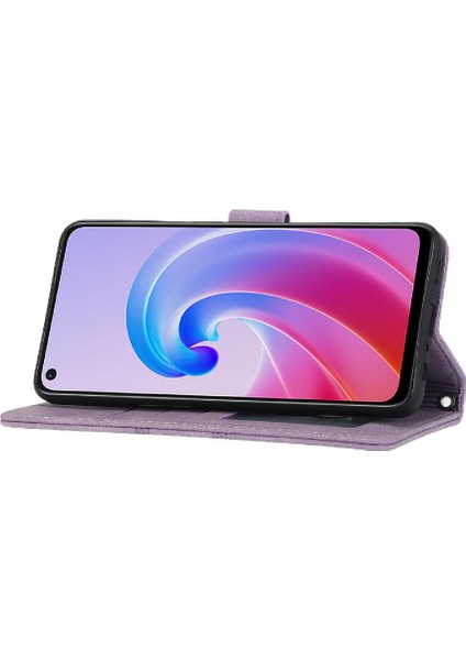 Oppo Reno8 Z Manyetik Kapatma Cüzdan Kılıf Kickstand Pu Için Flip Case (Yurt Dışından)