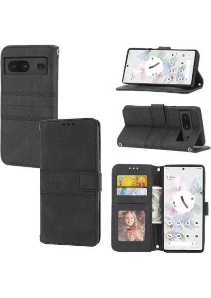 Google Piksel 8A Manyetik Kapatma Kickstand Pu Deri Kılıf Için Flip Case (Yurt Dışından)