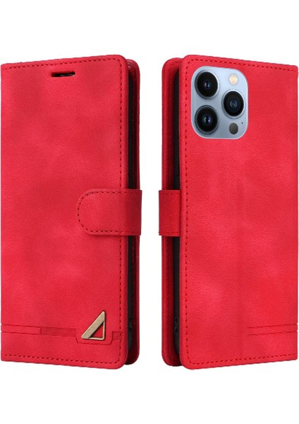 Iphone 15 Pro Deri Kılıf Için Flip Case Basit Iş Cüzdan Flip (Yurt Dışından)