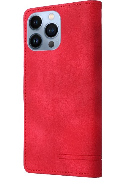 Iphone 15 Pro Deri Kılıf Için Flip Case Basit Iş Cüzdan Flip (Yurt Dışından)