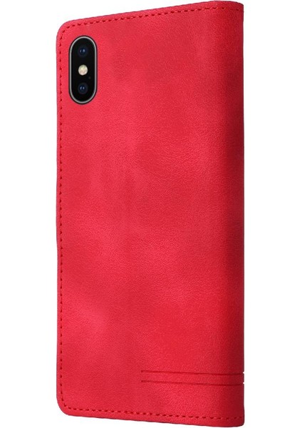 Iphone Xr Için Flip Case Cüzdan Kapak Darbeye Deri Kılıf Basit (Yurt Dışından)