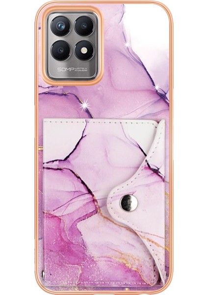 Realme 8i Mermer Yumuşak Tpu Tampon Ince Cüzdan Kart Yuvaları Için Kılıf (Yurt Dışından) fırsatları