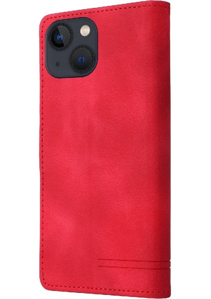 Iphone 15 Için Flip Case Cüzdan Kapak Çevirin Deri Kılıf Darbeye Basit (Yurt Dışından)