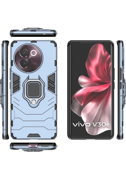 Vivo V30E 5g Için Kılıf 360&DEG; Dönen Halka Darbeye Kapak Askeri Damla (Yurt Dışından)