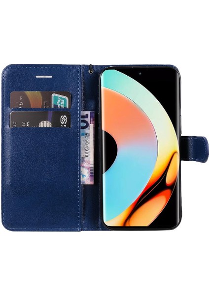 Kart Yuvası ile Realme 10 Pro Artı 5g Klasik Düz Renk Için Flip Case (Yurt Dışından)