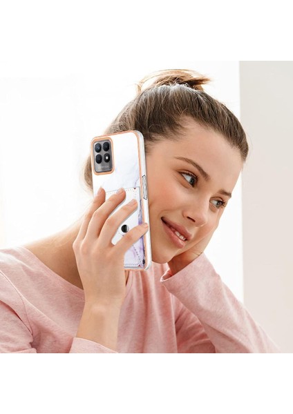 Realme 8i Mermer Yumuşak Tpu Tampon Ince Cüzdan Kart Yuvaları Için Kılıf (Yurt Dışından) fırsatları