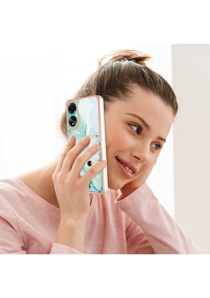 Oppo A78 4g Ince Cüzdan Yumuşak Tpu Tampon Mermer Kart Yuvaları Için Kılıf (Yurt Dışından) fiyatları