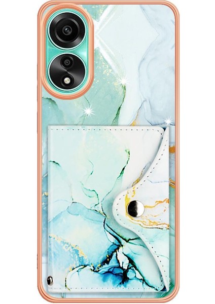 Oppo A78 4g Ince Cüzdan Yumuşak Tpu Tampon Mermer Kart Yuvaları Için Kılıf (Yurt Dışından) fırsatları