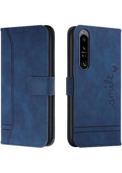 Sony Xperia 1 Iv Için Telefon Kılıfı Manyetik Kapatma Flip Folio Cüzdan Kart Pu (Yurt Dışından)