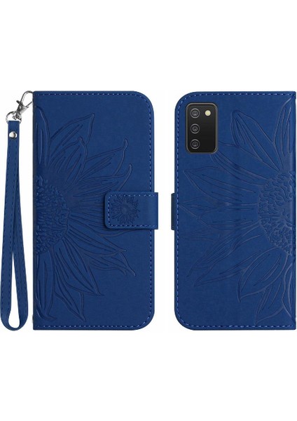 Kart Yuvaları Tutucu Lüks Pu Deri Flip ile Samsung Galaxy A02S Için Kılıf (Yurt Dışından)