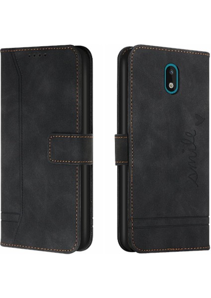 Nokia C2 Için Telefon Kılıfı El Kayışı Flip Folio Cüzdan Kart Yuvaları Kapak Pu (Yurt Dışından) indirimleri