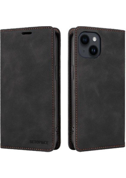 Iphone 14 Için Kılıf Artı Manyetik Folio Cüzdan Koruyucu Pu Deri (Yurt Dışından)
