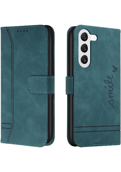 Samsung Galaxy S23 Için Telefon Kılıfı Pu Deri El Kayışı Flip Folio Cüzdan (Yurt Dışından)
