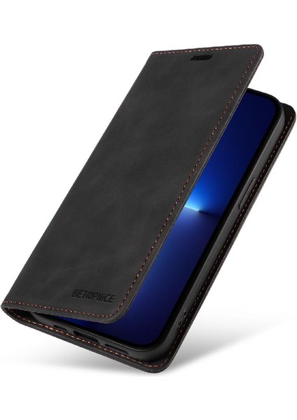 Iphone 12 Için Kılıf Pro Pu Deri Folio Cüzdan Koruyucu Manyetik (Yurt Dışından)