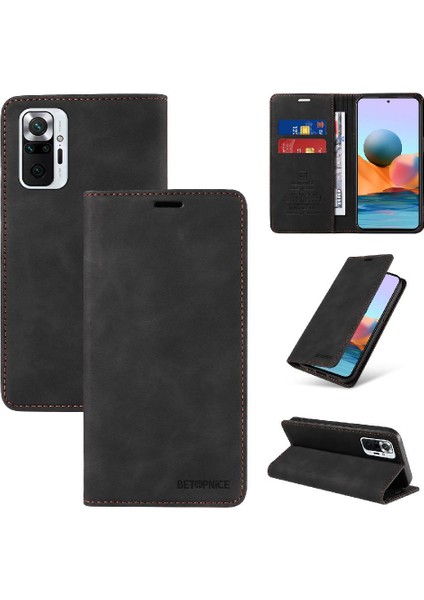 Xiaomi Redmi Not 10 Pro Pu Deri Manyetik Koruyucu Folyo (Yurt Dışından)