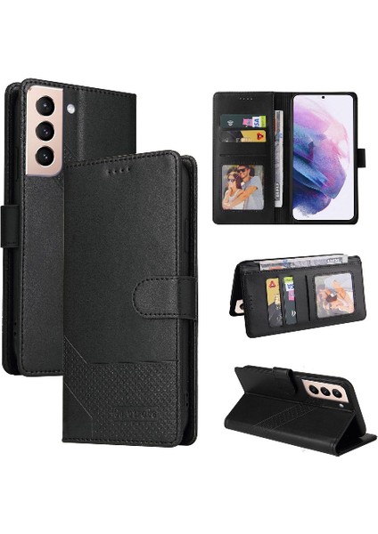 Samsung Galaxy S21 Artı Kickstand Premium Deri Üç Için Flip Case (Yurt Dışından)