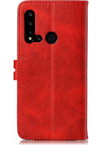 Cüzdan Kılıf Için Huawei P20 Lite 2019 Kart Tutucu Manyetik Kapatma Kabartmalı (Yurt Dışından)
