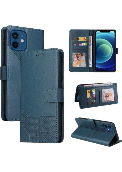 Iphone 12 Için Flip Case Pro Kickstand Üç Kart Yuvaları Premium Deri (Yurt Dışından)