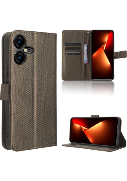 Tecno Pova Neo 3 Kickstand Manyetik Cüzdan Kapak Kart Tutucu Için Kılıf (Yurt Dışından)