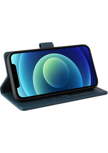 Iphone 12 Için Flip Case Pro Kickstand Üç Kart Yuvaları Premium Deri (Yurt Dışından)