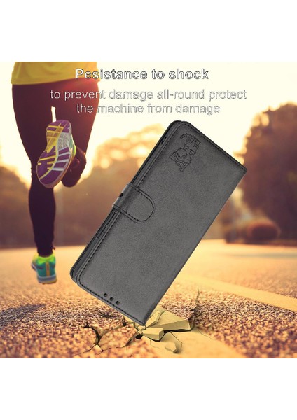 Huawei P40 Lite Manyetik Kapatma Kickstand Kabartmalı Kart Için Cüzdan Kılıf (Yurt Dışından)