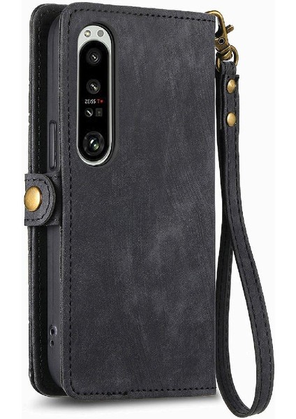 Sony Xperia 1 Iv Flip Kapak Için Flip Case Basit Iş Cüzdan Deri (Yurt Dışından)