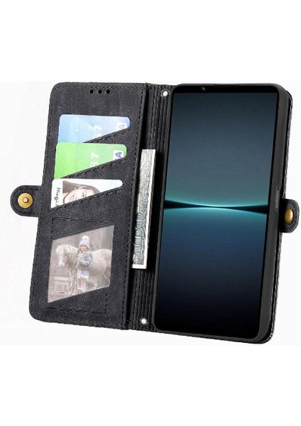 Sony Xperia 1 Iv Flip Kapak Için Flip Case Basit Iş Cüzdan Deri (Yurt Dışından)