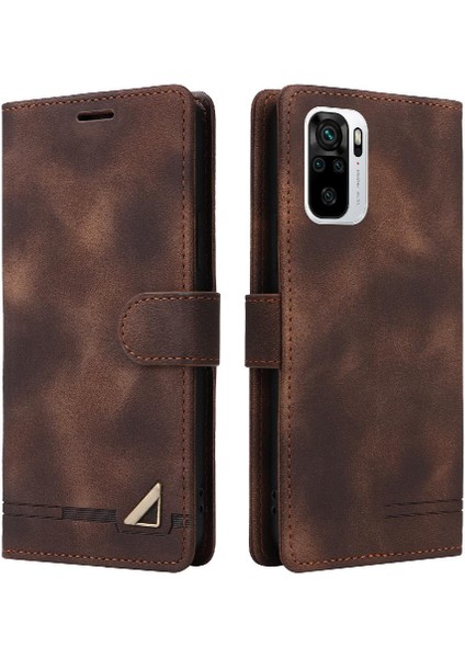 Xiaomi Redmi Not 10 Deri Kılıf Için Flip Case Basit Iş Çevirme (Yurt Dışından)