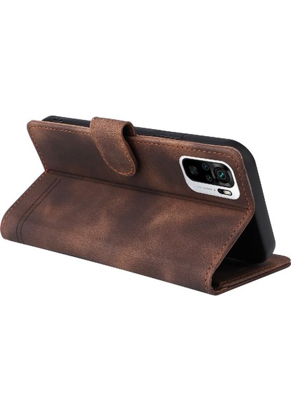 Xiaomi Redmi Not 10 Deri Kılıf Için Flip Case Basit Iş Çevirme (Yurt Dışından) modelleri
