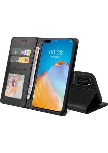 Huawei P40 Pro Darbeye 4 Köşe Koruma Kickstand Için Flip Case (Yurt Dışından)