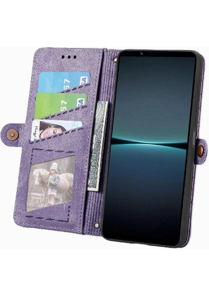 Sony Xperia 1 Iv Flip Kapak Için Flip Case Basit Iş Cüzdan Deri (Yurt Dışından)