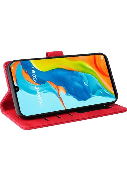 Huawei P30 Lite Için Flip Case Cüzdan Kılıf Darbeye Basit Flip (Yurt Dışından)