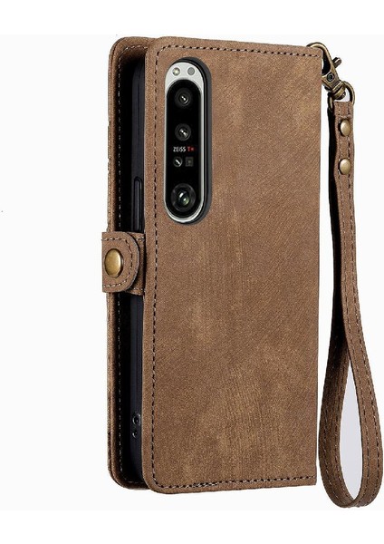 Sony Xperia 1 Iv Flip Kapak Için Flip Case Basit Iş Cüzdan Deri (Yurt Dışından)