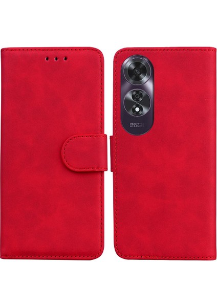 Oppo A60 4g Premium Pu Deri Manyetik Kart Yuvası Standı Için Flip Case (Yurt Dışından)