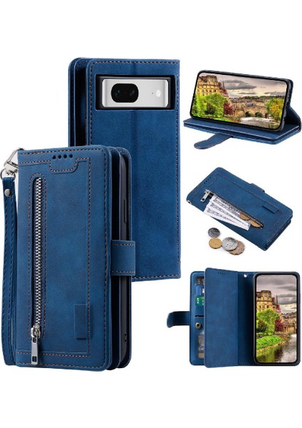 Google Piksel 7 Pro Pu Deri Cüzdan Kickstand Kordon 9 Için Flip Case (Yurt Dışından)