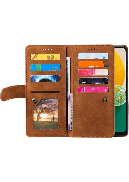 Samsung Galaxy S23 Artı Kickstand 9 Kart Yuvaları Cüzdan Pu Için Flip Case (Yurt Dışından) indirimleri