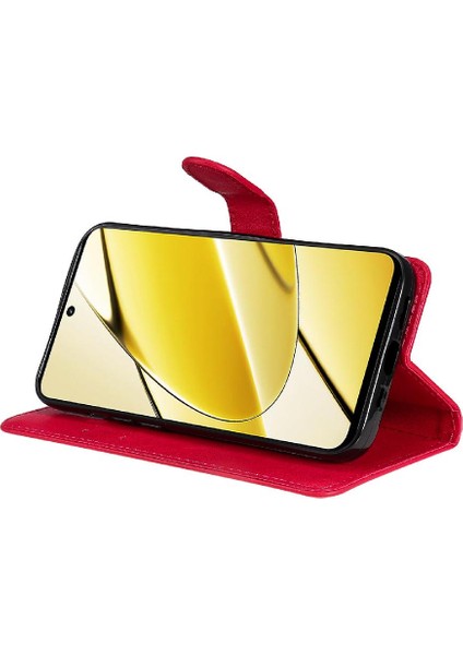 Realme 11X5G Iş Cüzdan Telefon Kılıfı Için Flip Case Klasik Düz Renk (Yurt Dışından)