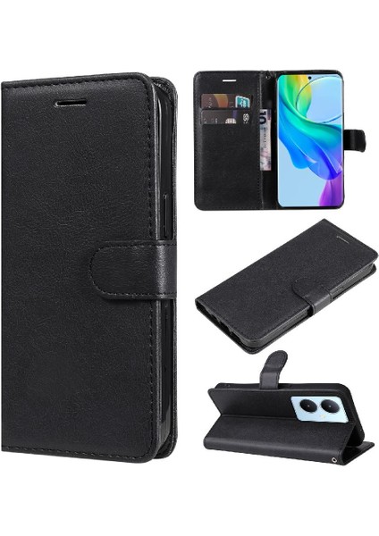 Vivo V29 Lite Iş Cüzdan Telefon Kılıfı Için Flip Case Yüksek Kalite Katı (Yurt Dışından)