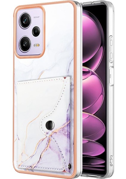 Xiaomi Poco X5 Pro 5g Yumuşak Tpu Tampon Mermer Ince Cüzdan Kartı (Yurt Dışından)