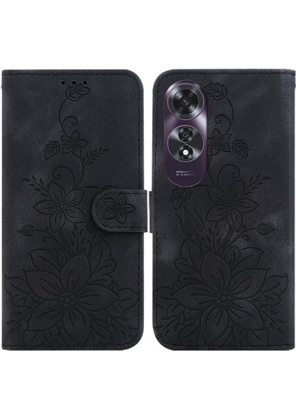Oppo A60 4g Cüzdan Için Flip Case Kickstand Kart Tutucu Manyetik Kabartmalı (Yurt Dışından)
