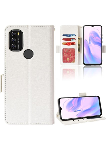 Blackview A70 Manyetik Pu Deri Kart Yuvaları Tutucu Yan Toka Için Kılıf (Yurt Dışından)