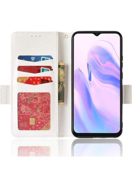 Blackview A70 Manyetik Pu Deri Kart Yuvaları Tutucu Yan Toka Için Kılıf (Yurt Dışından)