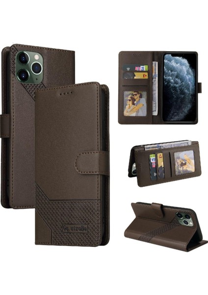 Iphone 11 Pro Max Premium Deri Üç Kart Yuvaları Için Flip Case (Yurt Dışından)